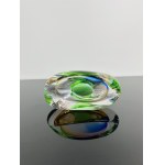 Josef Rozinek (1911 - 1992), Art Glass Ashtray by Nový Bor, 1960s - Spectrum of Colors
