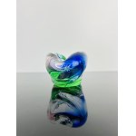 Josef Rozinek (1911 - 1992), Art Glass Ashtray by Nový Bor, 1960s - Spectrum of Colors