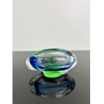 Josef Rozinek (1911 - 1992), Art Glass Ashtray by Nový Bor, 1960s - Spectrum of Colors
