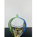 Karel Zemek (1909 - 1965), Art Glass Basket “Rhapsody” Collection by Mstišov Glassworks, Pattern 53689/13