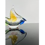 František Zemek (1913-1960), Art Glass Basket “Rhapsody” by Mstišov Glassworks, Pattern 53649/01332/17