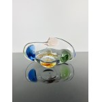 František Zemek (1913-1960), Art Glass Basket “Rhapsody” by Mstišov Glassworks, Pattern 53649/01332/17