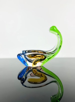 Karel Zemek (1909 - 1965), Art Glass Cigar Ashtray 