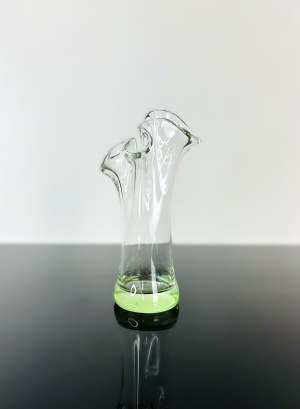 Emanuel Beranek (1899 - 1973), Uranium Core Art Glass Vase by Škrdlovice Glassworks, 1950s