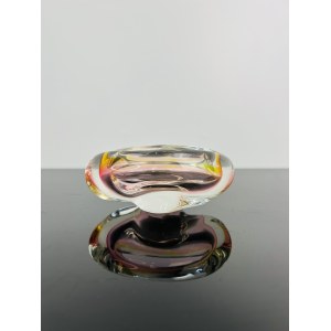 Josef Rozinek (1911 - 1992), Art Glass Ashtray by NOVÝ BOR, 1960s - Spectrum of Colors