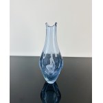 Miloslav Klinger (1922 - 1999), Alexandrite Glass Vase with Engraved Woman by Železný Brod Glassworks