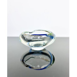 Rudolf Beránek (1930), Art Glass Ashtray by Škrdlovice Glassworks, 1955s
