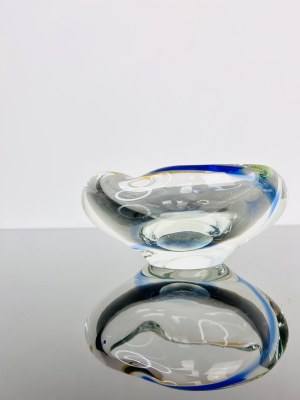 Rudolf Beranek (1930), Art Glass Ashtray by Škrdlovice Glassworks, 1955s