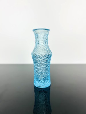 Václav Hanuš (1924 - 2009), Vintage Blue Art Glass Vase by Sklo Union Rosice, 1960s