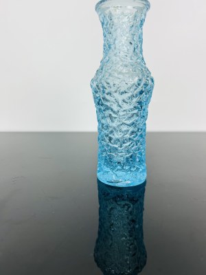 Václav Hanuš (1924 - 2009), Vintage Blue Art Glass Vase by Sklo Union Rosice, 1960s