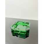 Green Art Glass Ashtray, Sklo Union, 1970s