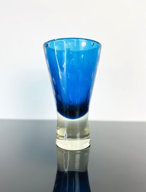 Milan Metelák (1928 - 1993), Vase NIGHT COBALT by Škrdlovice Glassworks, 1960s