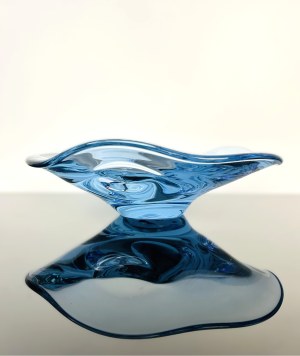 Miloslav Klinger (1922 - 1999), Alexandrite Glass Bowl by Klinger, Železný Brod Glassworks