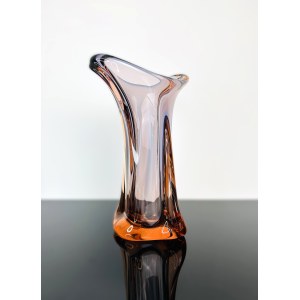 Josef Hospodka (1923-1989), Massive Art Glass Vase by Chřibská Glassworks, 1959s