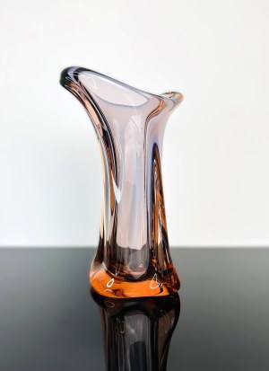 Josef Hospodka (1923-1989), Art Glass Vase by Chřibská Glassworks, 1959s