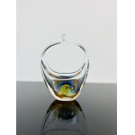 Oldřich Lípa (1929 - 2014), Art Glass Basket by Karlovy Vary - MOSER, Pattern KV-53961/18