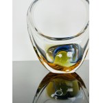 Oldřich Lípa (1929 - 2014), Art Glass Basket by Karlovy Vary - MOSER, Pattern KV-53961/18