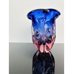 Art Glass Vase RED CORE by Mstišov-MOSER, 1980s