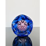 Art Glass Vase RED CORE by Mstišov-MOSER, 1980s