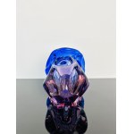 Art Glass Vase RED CORE by Mstišov-MOSER, 1980s