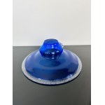 Cobalt Blue “Galaxy” Art Glass Bowl by Lednické Rovné Glassworks, 1960s