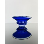 Cobalt Blue “Galaxy” Art Glass Bowl by Lednické Rovné Glassworks, 1960s