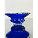 Cobalt Blue “Galaxy” Art Glass Bowl by Lednické Rovné Glassworks, 1960s