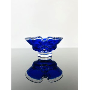 Cobalt Blue “Galaxy” Art Glass Ashtray by Lednické Rovné Glassworks, 1960sa, 1960s