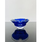 Cobalt Blue “Galaxy” Art Glass Ashtray by Lednické Rovné Glassworks, 1960sa, 1960s