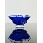 Cobalt Blue “Galaxy” Art Glass Ashtray by Lednické Rovné Glassworks, 1960sa, 1960s