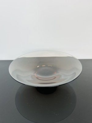 Amber Art Glass Bowl, Handblown Czechoslovakia, 1970s