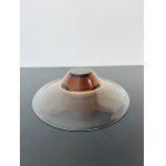 Amber Art Glass Bowl, Handblown Czechoslovakia, 1970s
