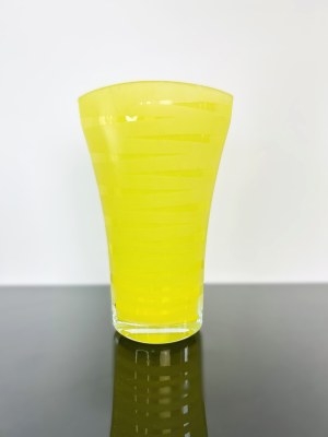 Yellow Art Glass Vase, Czechoslovakia, 1970s