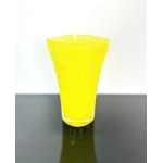 Yellow Art Glass Vase, Czechoslovakia, 1970s