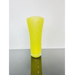 Yellow Art Glass Vase, Czechoslovakia, 1970s