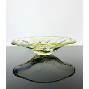 Hana Machovská, Vintage Bowl Glass Pizzicato Collection, Mstišov Glassworks, 1959, Pattern 53532/26