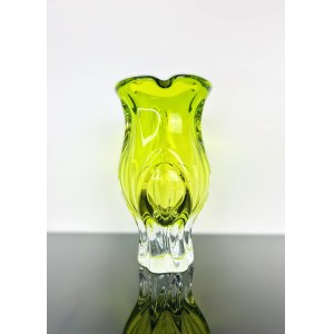 Josef Hospodka (1923-1989), Citrine Massive Vase by Josef Michal Hospodka, Chřibská, 1964