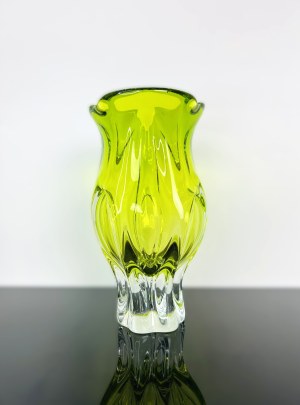Josef Hospodka (1923-1989), Citrine Massive Vase by Josef Michal Hospodka, Chřibská, 1964