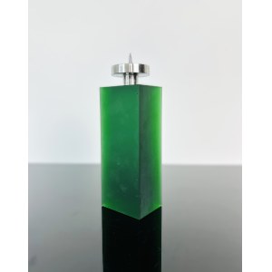 František Vízner (1936 - 2011), Elegant Art Glass Candlestick by F.Vizner, Czechoslovakia
