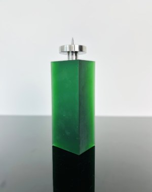 František Vízner (1936 - 2011), Elegant Art Glass Candlestick by F.Vizner, Czechoslovakia