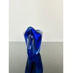 Mária Stáhlíková & Milena Velíšková, Blue Art Glass Vase by Mária Stáhlíková & Milena Velíšková, Škrdlovice Glassworks, 1960, Model 6014