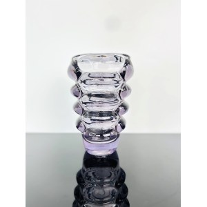 Vladislav Urban, Pressed Purple Glass Vase by Heřmanova Huť / Sklo Union, 1960s