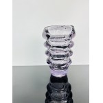 Vladislav Urban, Pressed Purple Glass Vase by Heřmanova Huť / Sklo Union, 1960s