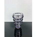 Vladislav Urban, Pressed Purple Glass Vase by Heřmanova Huť / Sklo Union, 1960s