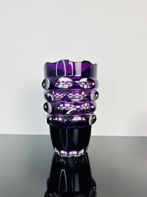 Amethyst Art Glass Set - Vase & Bowl, Czechoslovakia
