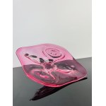 Josef Hospodka (1923-1989), Pink Art Glass Bowl by Chribska, 1960s