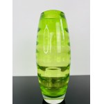 Green Art Glass Vase - Nový Bor, Czechoslovakia, 1960s-1970s