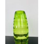 Green Art Glass Vase - Nový Bor, Czechoslovakia, 1960s-1970s