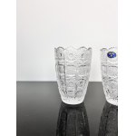 Pair of Hand-Cut Crystal Vases, Bohemia Crystal, 13.5 cm