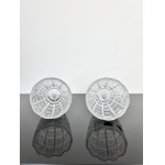 Pair of Hand-Cut Crystal Vases, Bohemia Crystal, 13.5 cm